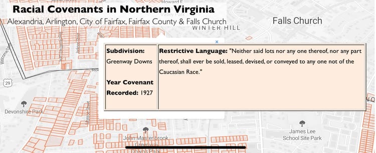 Racially Discriminatory Covenants Historically Prevalent Across City of Falls Church